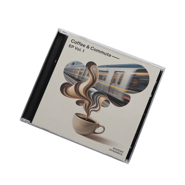Coffee & Commute EP cover art, featuring a modern, energetic design for faith-based professionals and morning creators.