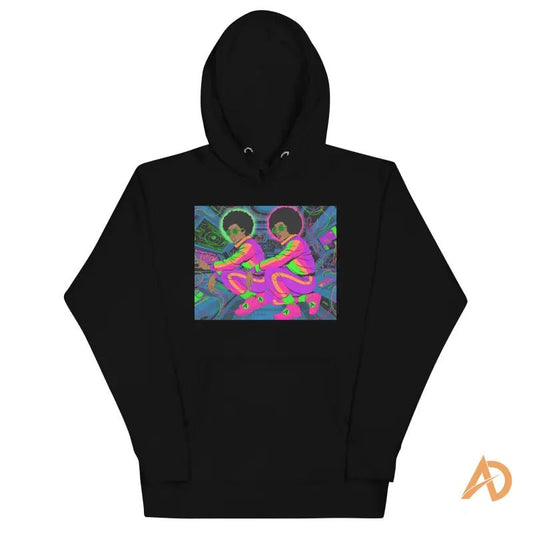 The Galaxy Hoodie Edition 2025 featuring the Avodah spaceship design, Afro-futuristic accents, and the "2025" motif for faith-based leaders.

