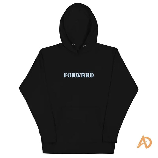 The Galaxy Forward Hoodie featuring a bold "FORWARD" graphic and galaxy-inspired details, representing progress and faith for Christian leaders.