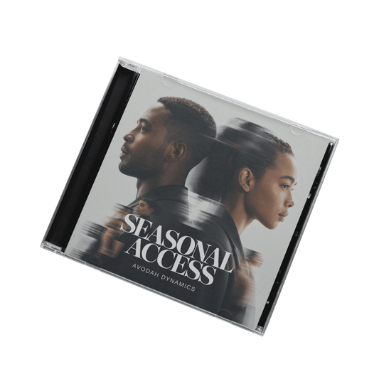 Seasonal Access CD and eBook bundle cover art, featuring minimal, visionary design for faith-based leadership and personal development.