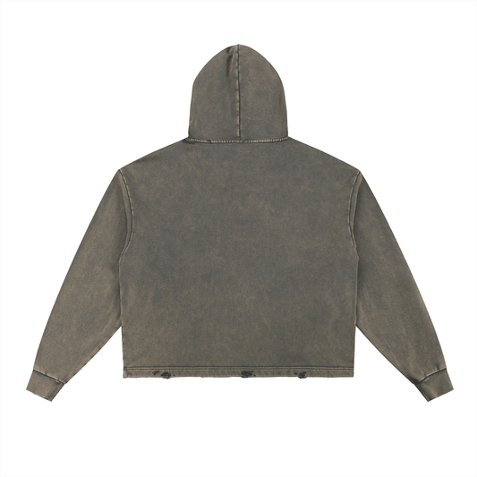 THANKFUL — Vintage Washed Frayed Hem Hoodie - Avodah Dynamics