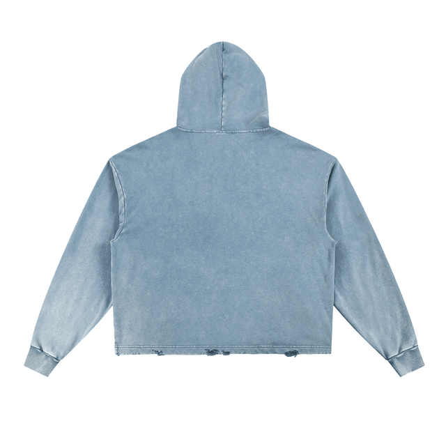 THANKFUL — Vintage Washed Frayed Hem Hoodie - Avodah Dynamics