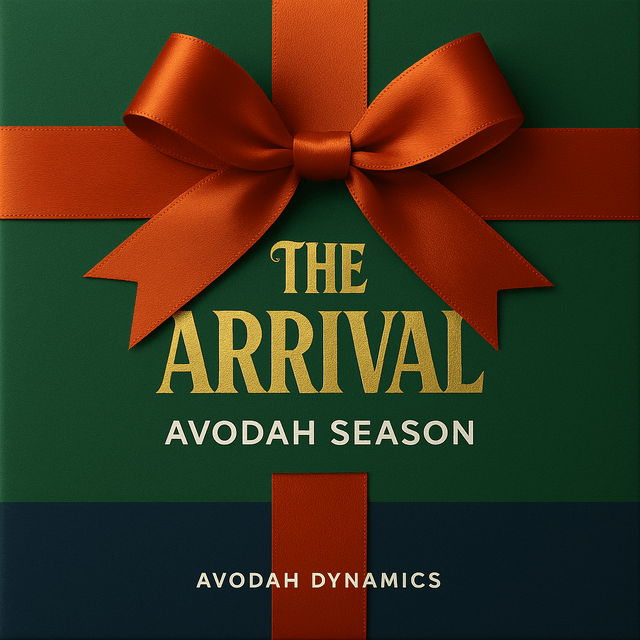 The Arrival album cover art by Avodah Season, representing a modern, cinematic, and soulful approach to winter worship music.